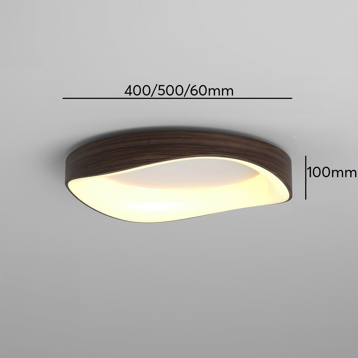 Nordisk kunstnerisk træstruktur loftslampe