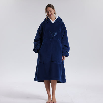 Oversized Hoodie Blanket Adults Soft Wearable Blanket Cold Days