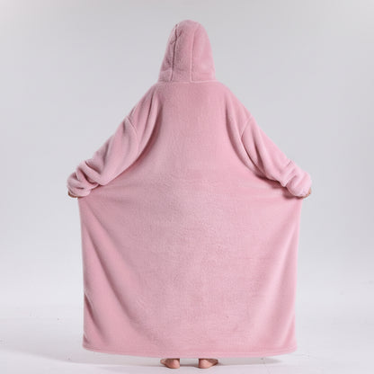 Oversized Hoodie Blanket Adults Soft Wearable Blanket Cold Days