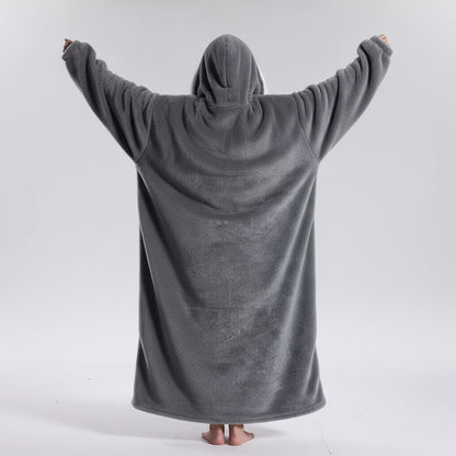 Oversized Hoodie Blanket Adults Soft Wearable Blanket Cold Days