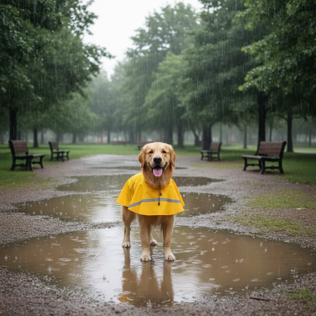 Waterproof Dog Raincoat Adjustable Hooded Design Pet Raincoat - Image 1