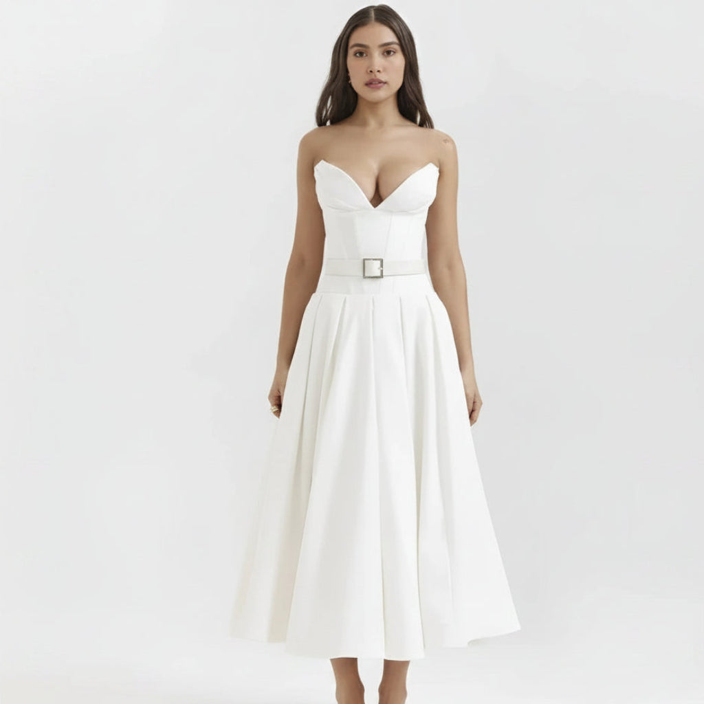 Women's Cocktail Dress Midi Off Shoulder | Party Dress - Image 11