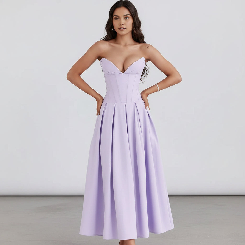 Women's Cocktail Dress Midi Off Shoulder | Party Dress - Image 18