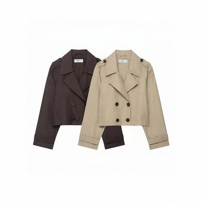 Women's Cropped Trench Coat Short | Outerwear - Image 1