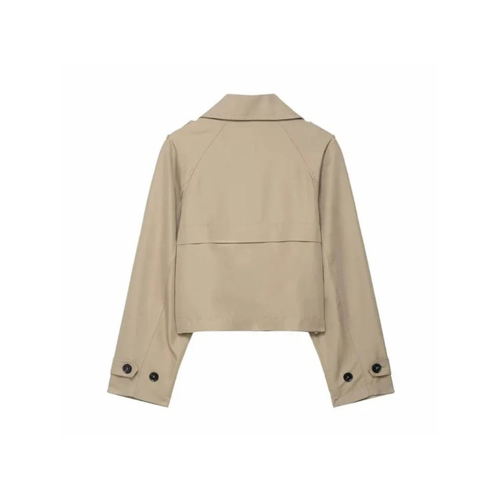 Women's Cropped Trench Coat Short | Outerwear - Image 5
