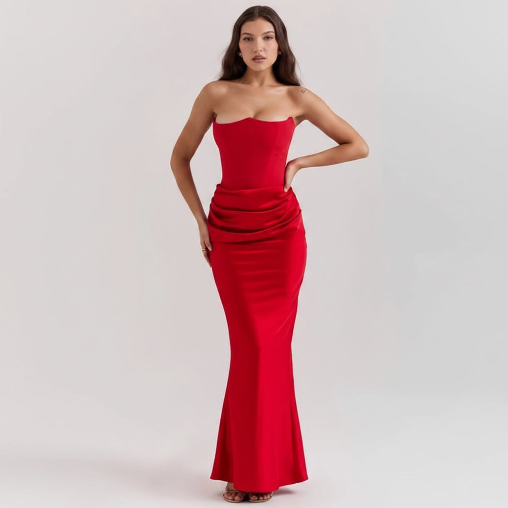Womens Formal Dress Corset Evening Gown - Image 11