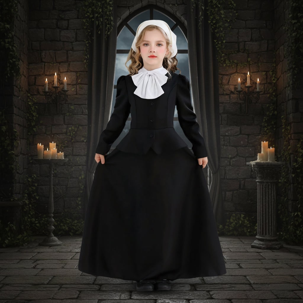 Women's Halloween Costumes Long Sleeve Dress Victorian Gothic Design - Image 1
