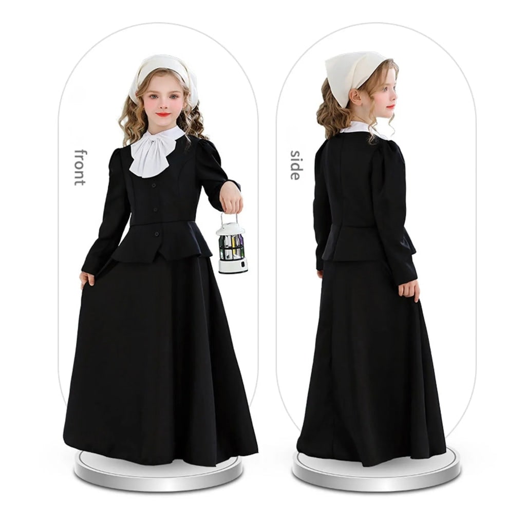 Women's Halloween Costumes Long Sleeve Dress Victorian Gothic Design - Image 2