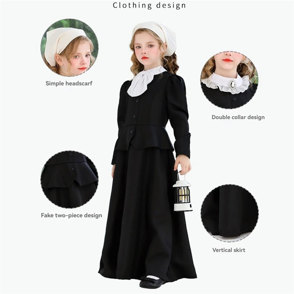 Women's Halloween Costumes Long Sleeve Dress Victorian Gothic Design - Image 3