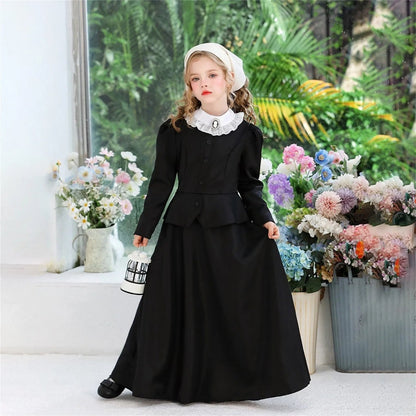 Women's Halloween Costumes Long Sleeve Dress Victorian Gothic Design - Image 4