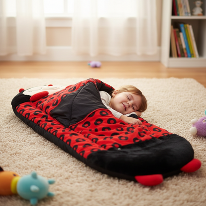Womens Kids Sleeping Bag Lightweight Hooded Sack - Image 1