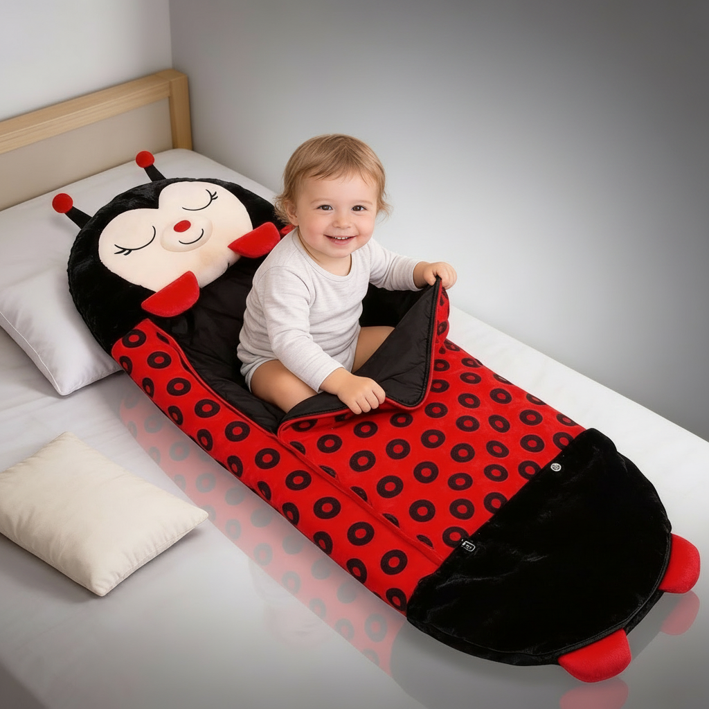 Womens Kids Sleeping Bag Lightweight Hooded Sack - Image 10