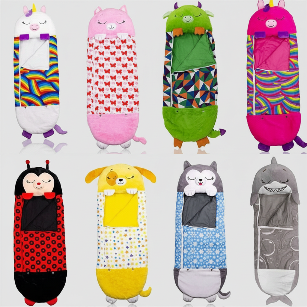 Womens Kids Sleeping Bag Lightweight Hooded Sack - Image 4