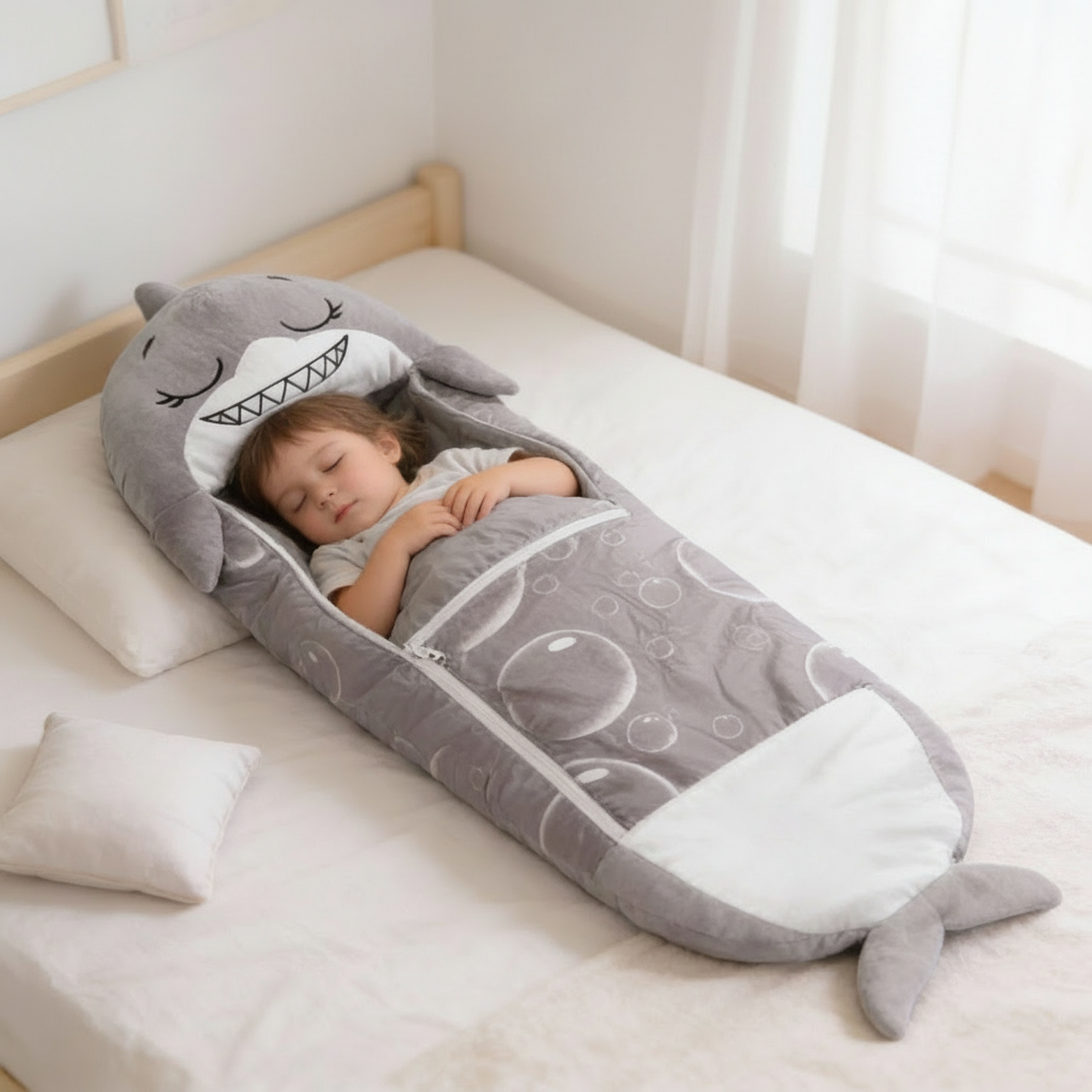 Womens Kids Sleeping Bag Lightweight Hooded Sack - Image 6
