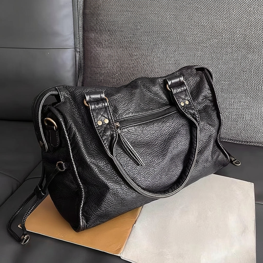 Womens Large Adjustable Strap Retro Style Handbag - Image 5