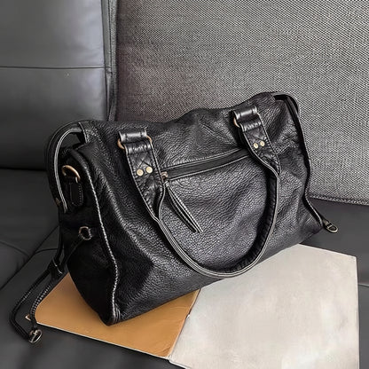 Womens Large Adjustable Strap Retro Style Handbag - Image 5