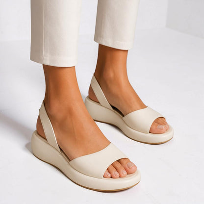 Damesandaler med åben tå og slingback til daglig gåture