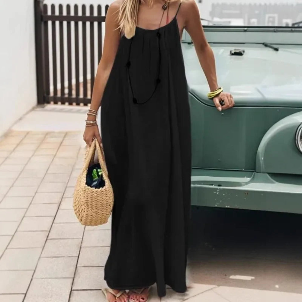 Women's Dress Casual Sleeveless Maxi Spaghetti Strap Beach Dress – DecorsDeluxe