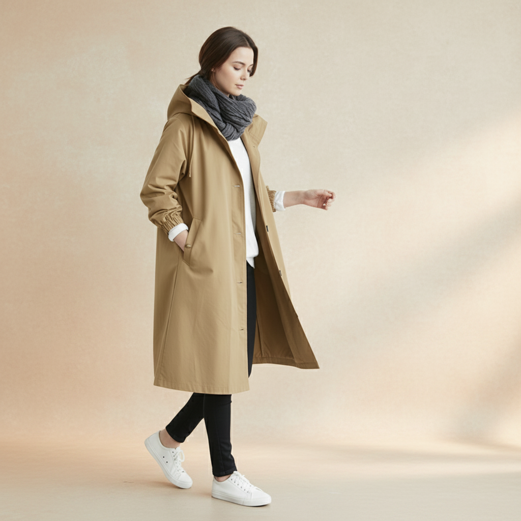 Women's Trench Coat Waterproof Hooded | Raincoat - Image 10