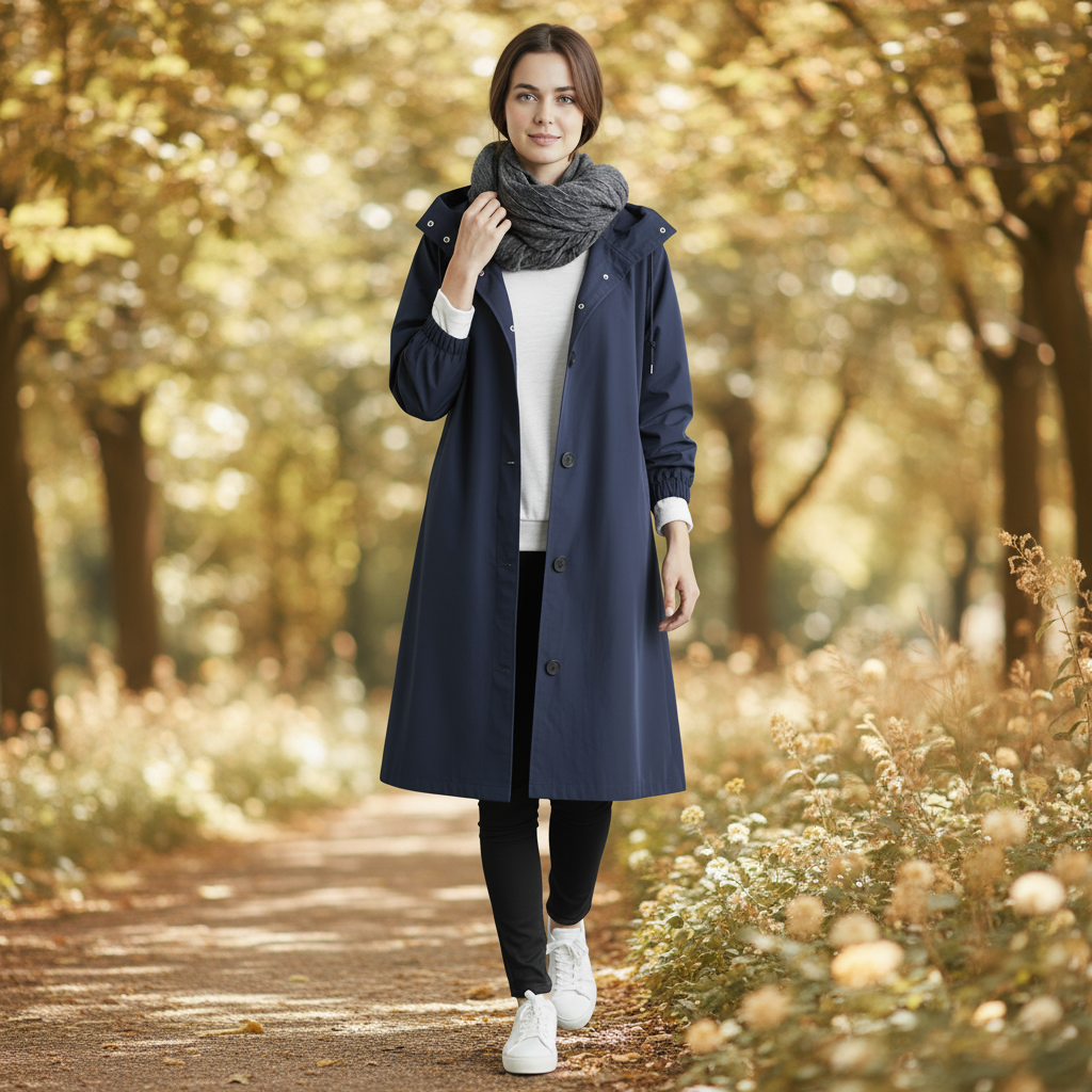 Women's Trench Coat Waterproof Hooded | Raincoat - Image 13