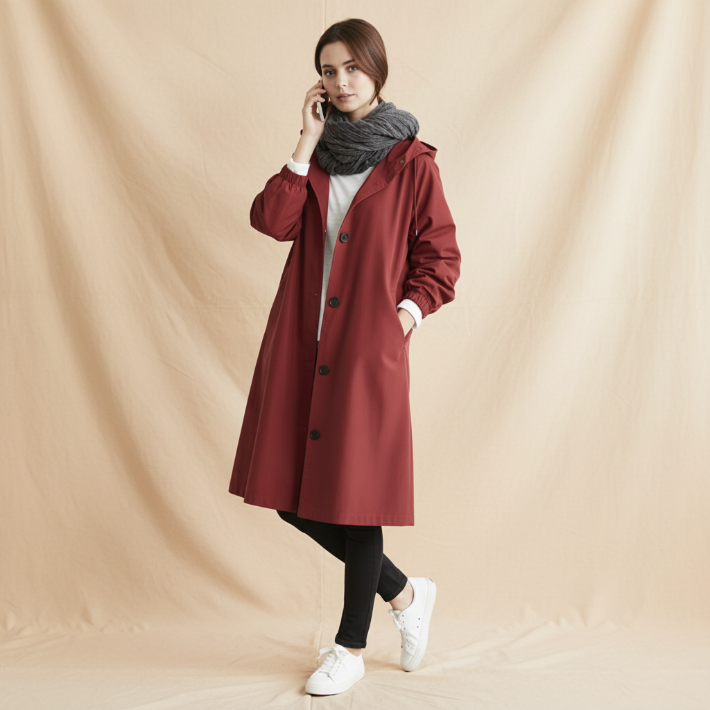 Women's Trench Coat Waterproof Hooded | Raincoat - Image 7