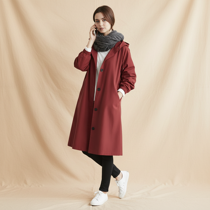 Women's Trench Coat Waterproof Hooded | Raincoat - Image 7