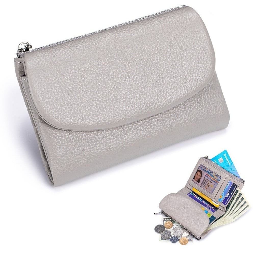 Women's Wallet Leather RFID Protection Slim Bifold Coin Pocket - Image 14