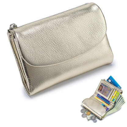 Women's Wallet Leather RFID Protection Slim Bifold Coin Pocket - Image 15