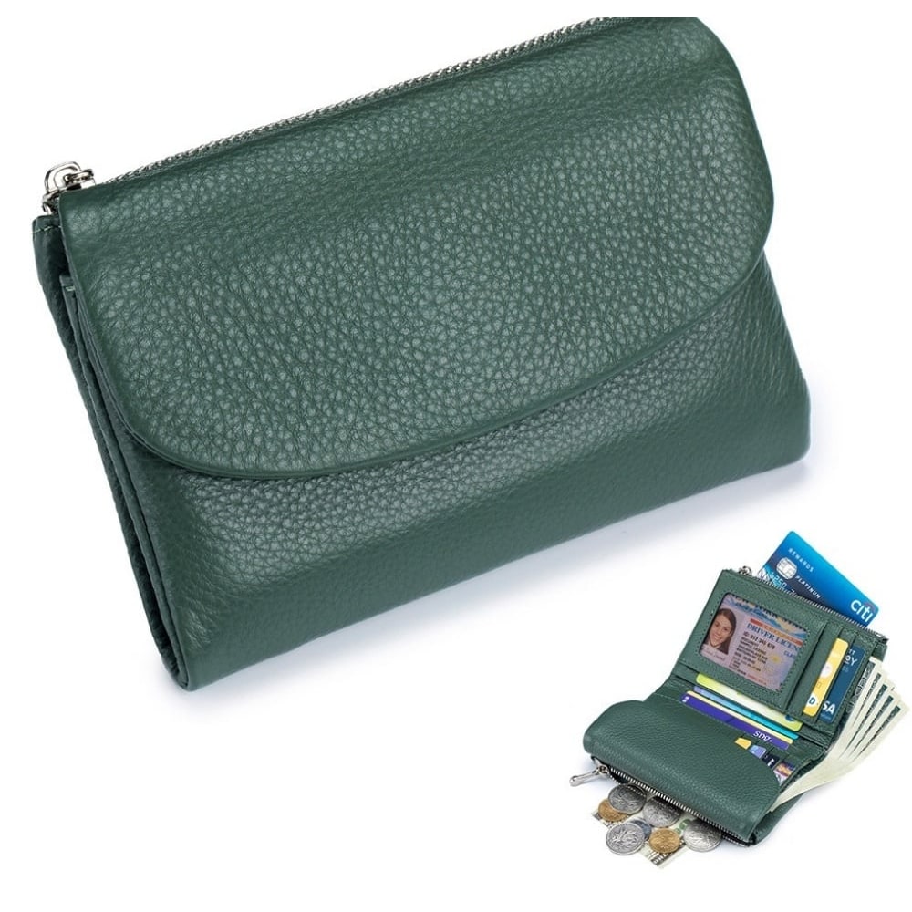 Women's Wallet Leather RFID Protection Slim Bifold Coin Pocket - Image 16
