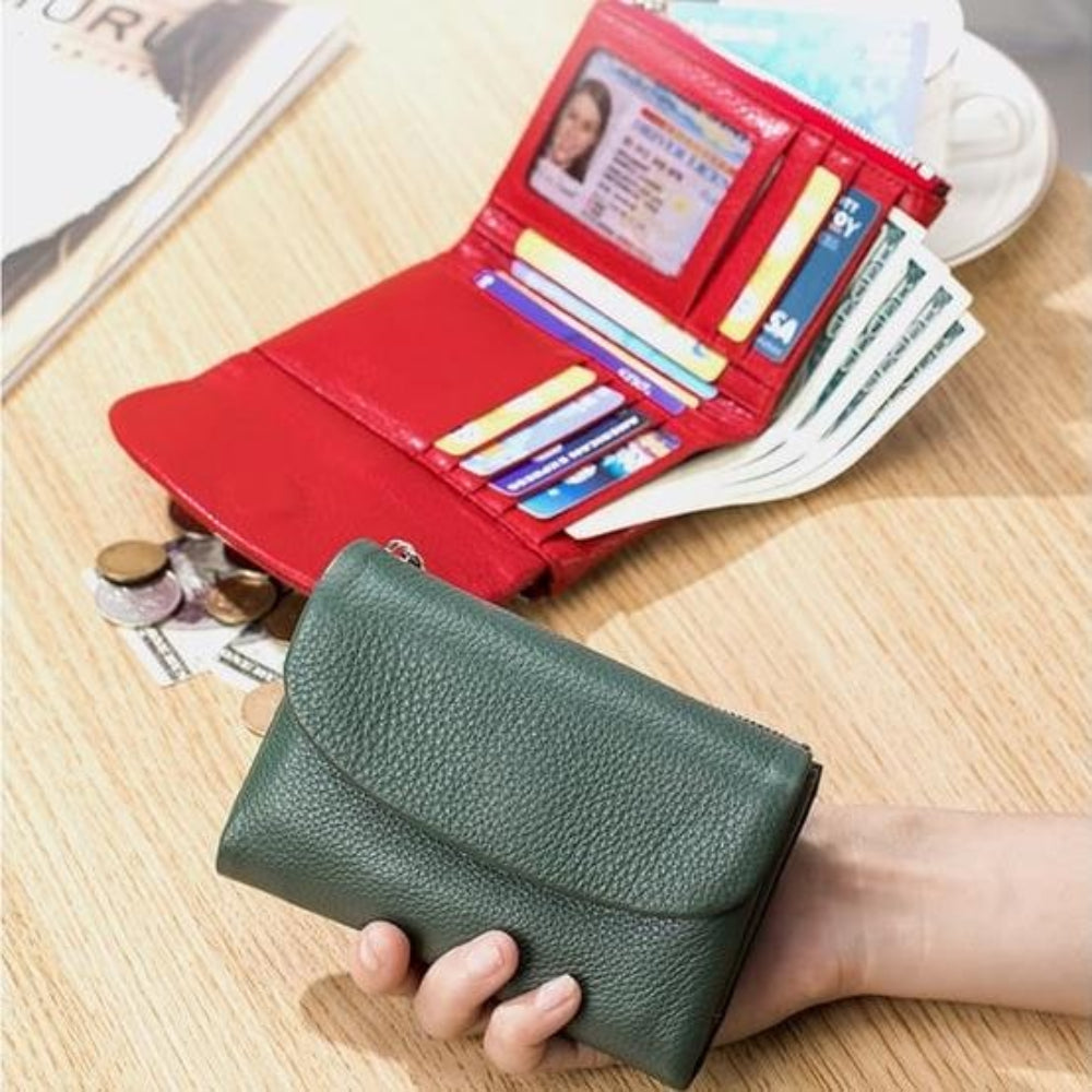 Women's Wallet Leather RFID Protection Slim Bifold Coin Pocket - Image 19