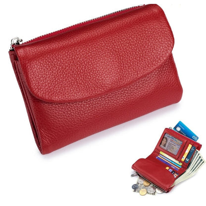 Women's Wallet Leather RFID Protection Slim Bifold Coin Pocket - Image 5
