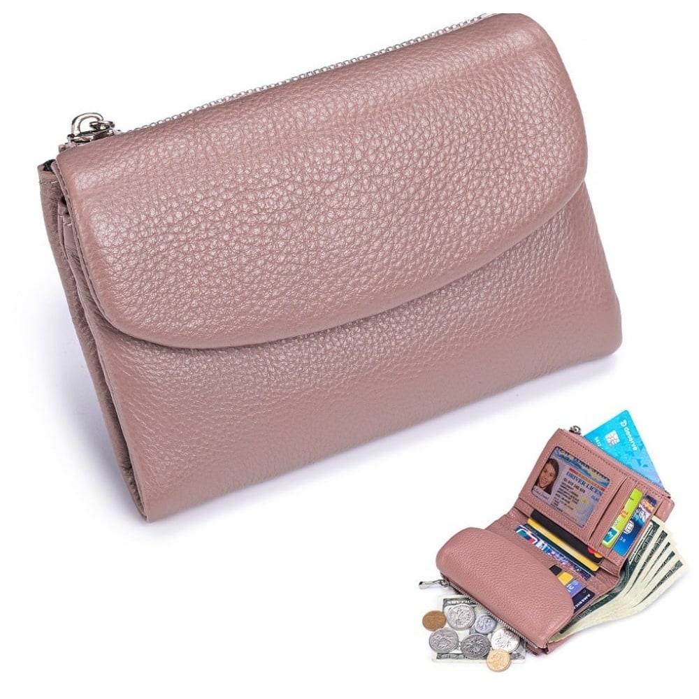Women's Wallet Leather RFID Protection Slim Bifold Coin Pocket - Image 7