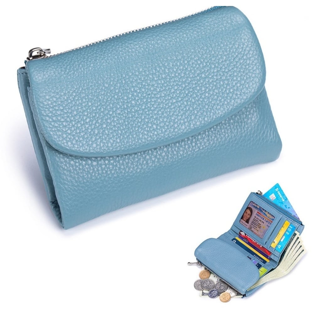 Women's Wallet Leather RFID Protection Slim Bifold Coin Pocket - Image 8