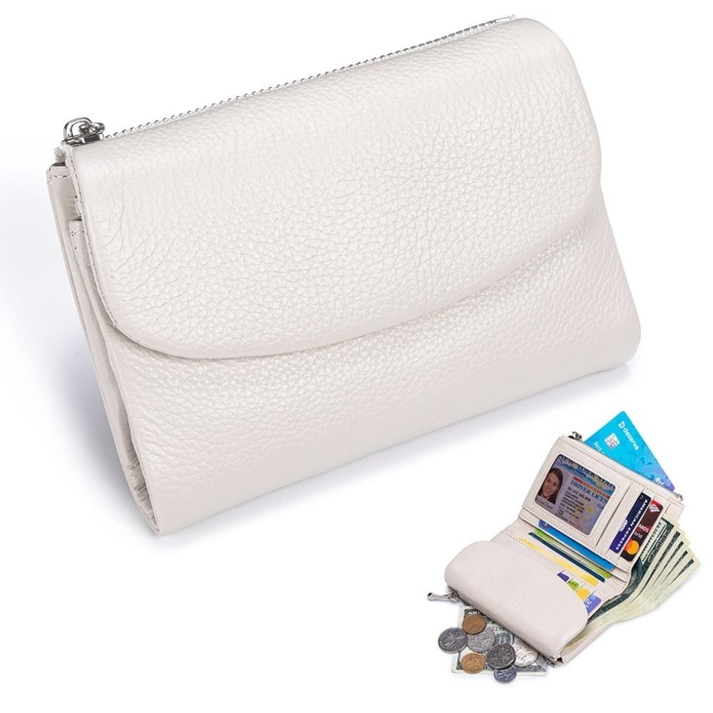 Women's Wallet Leather RFID Protection Slim Bifold Coin Pocket - Image 9