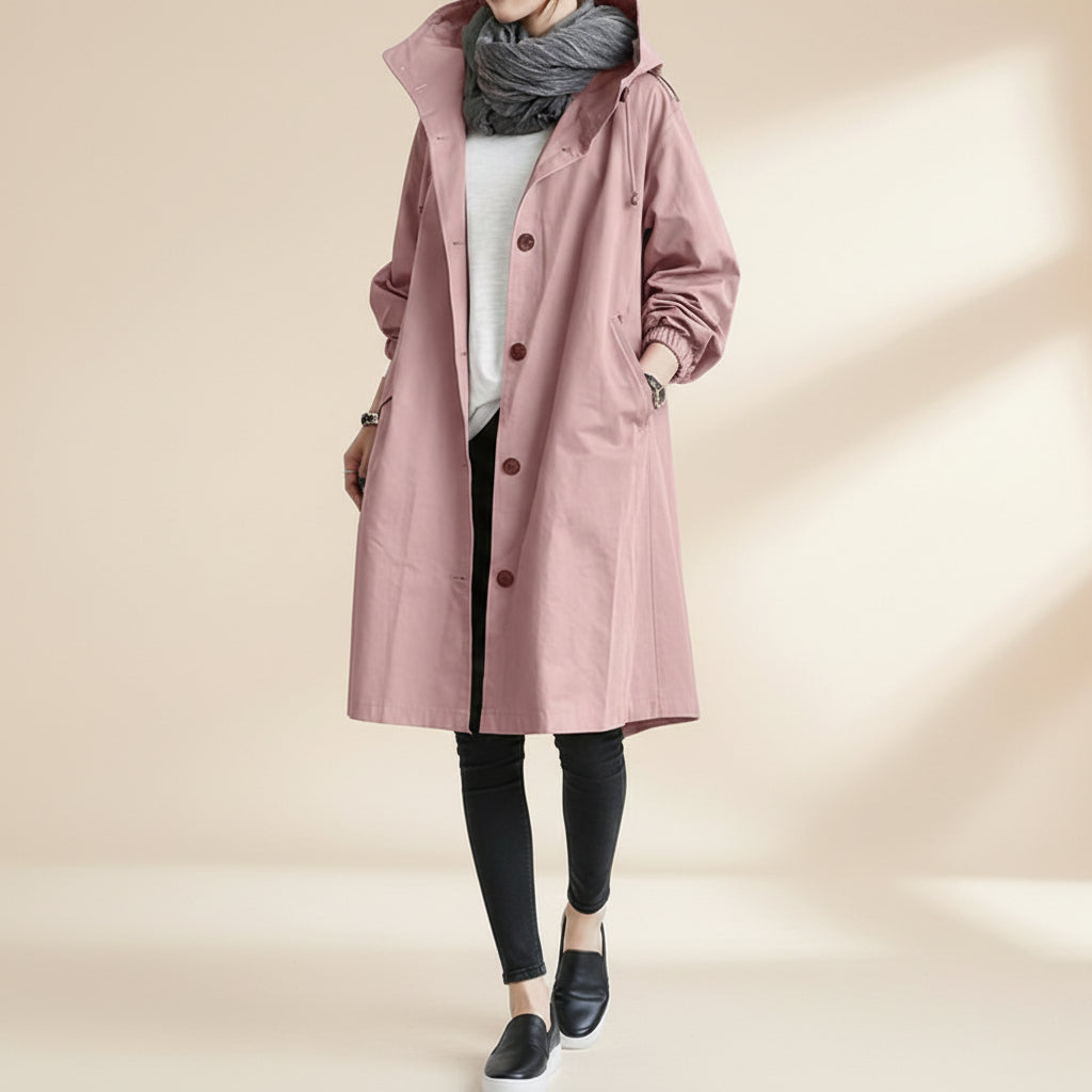 Women's Waterproof Trench Coat Hooded | Functional Outerwear - Image 8