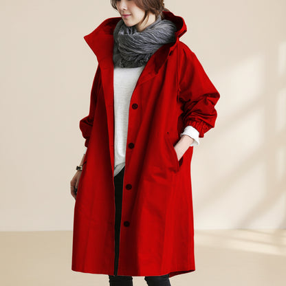 Women's Waterproof Trench Coat Hooded | Functional Outerwear - Image 9