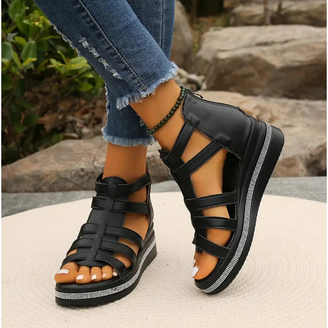 Women's Wedge Espadrille Sandals | Platform Sandals - Image 4