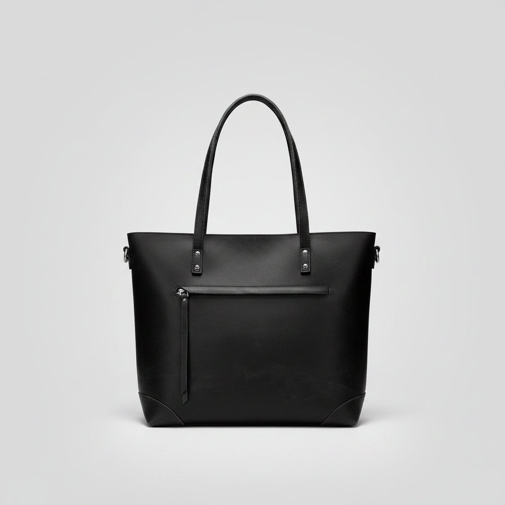 Womens Zippered Tote Bag Handbag Large - Image 1