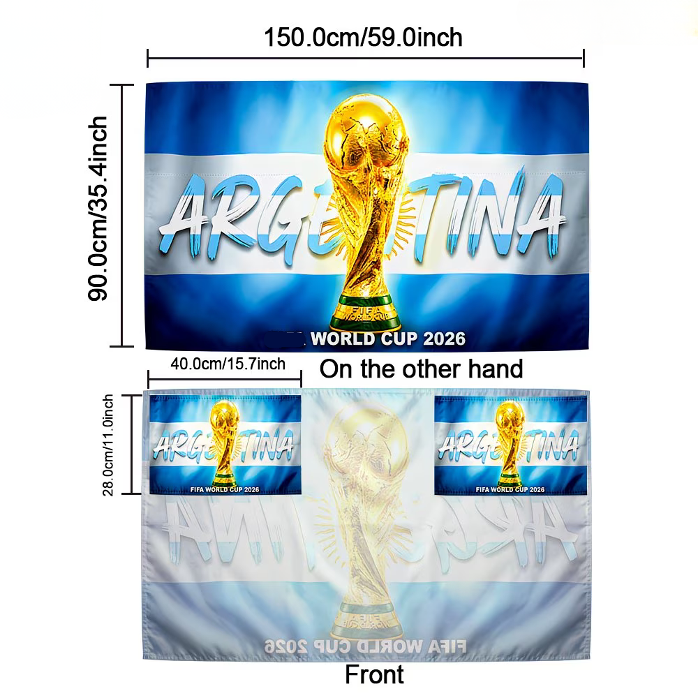 World Cup Argentina Flag Banner Fan Cape Soccer - Image 4