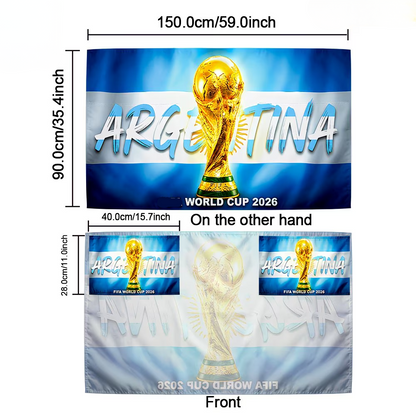 World Cup Argentina Flag Banner Fan Cape Soccer - Image 4