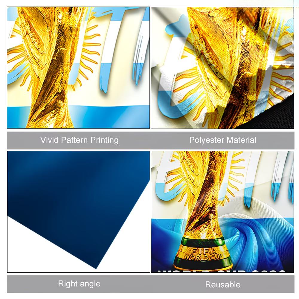 World Cup Argentina Flag Banner Fan Cape Soccer - Image 5