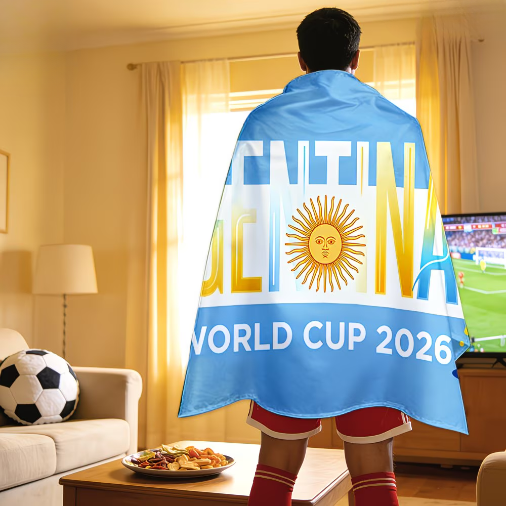 World Cup Argentina Flag Banner Sports Fan Soccer - Image 3