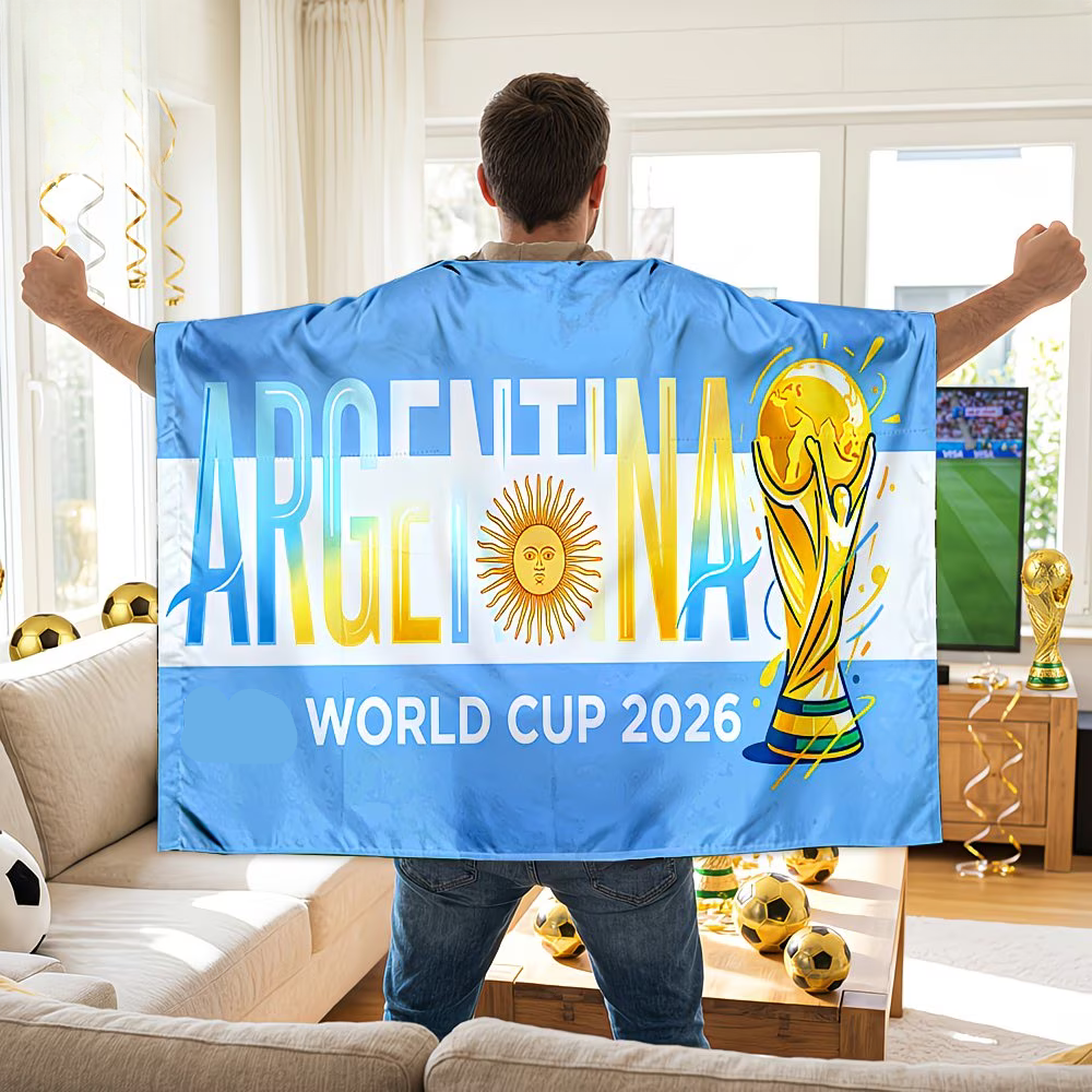 World Cup Argentina Flag Banner Sports Fan Soccer - Image 4