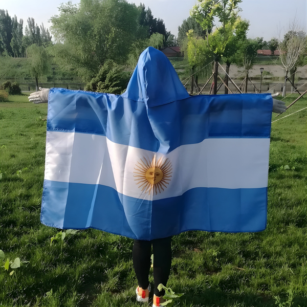 World Cup Argentina Flag Cape Hooded - Image 1