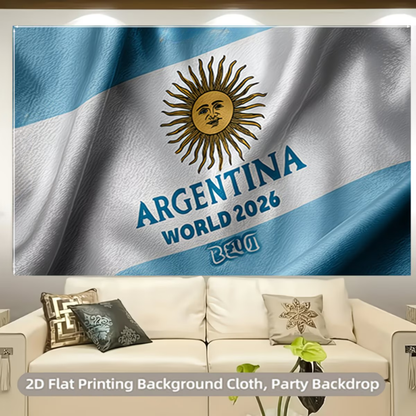 World Cup Argentina Flag Party Backdrop Wall Art Banner - Image 3