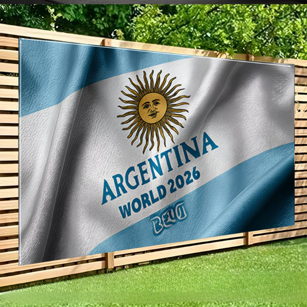 World Cup Argentina Flag Party Backdrop Wall Art Banner - Image 4