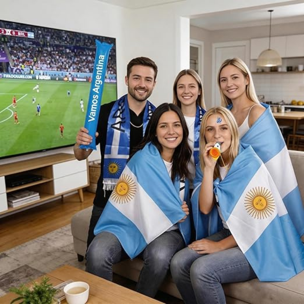 World Cup Argentina Flag Soccer Scarf Thunder Sticks - Image 5