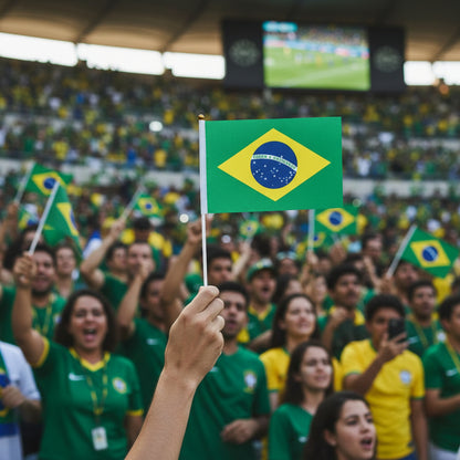 World Cup Brazil Flag Hand Waving Mini Party - Image 1
