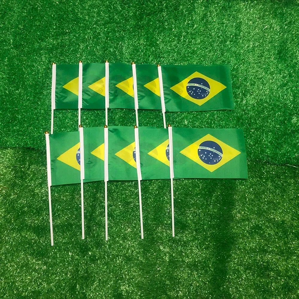 World Cup Brazil Flag Hand Waving Mini Party - Image 2