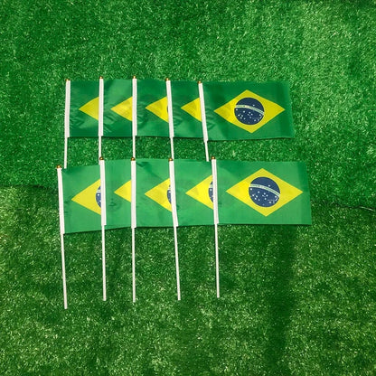 World Cup Brazil Flag Hand Waving Mini Party - Image 2